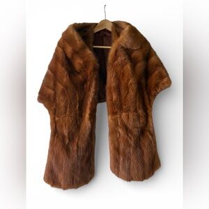 Vintage Mink Fur Stole / Shawl / cape – Luxe Winter Wrap